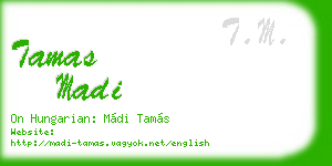 tamas madi business card