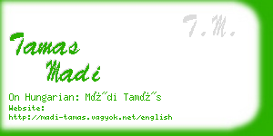 tamas madi business card